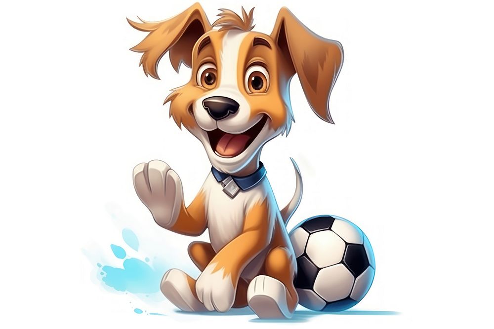 Football animal dog cartoon.