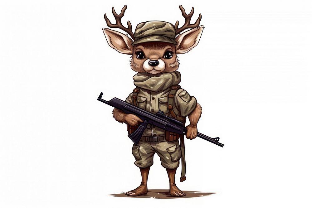 Animal cartoon soldier mammal.