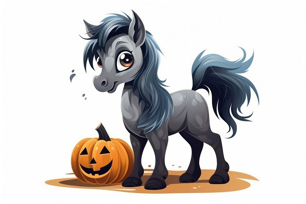 Animal horse halloween cartoon.
