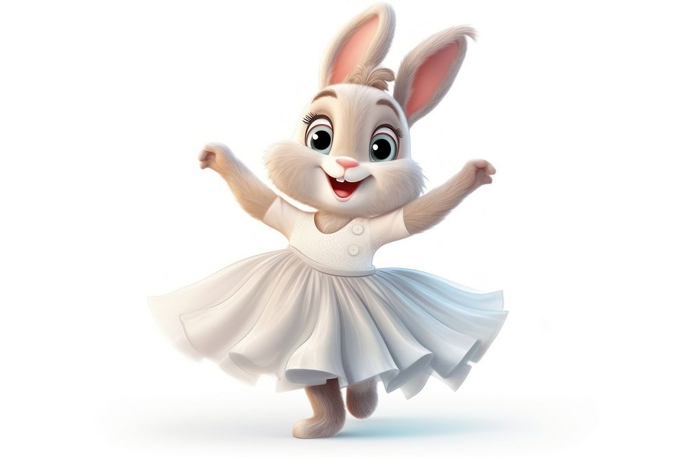 Rabbit character ballet dance dancing cartoon animal.