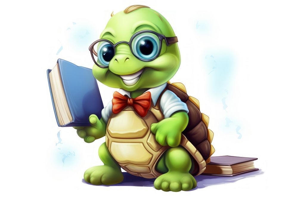 Turtle character teacher concept cartoon animal cute.