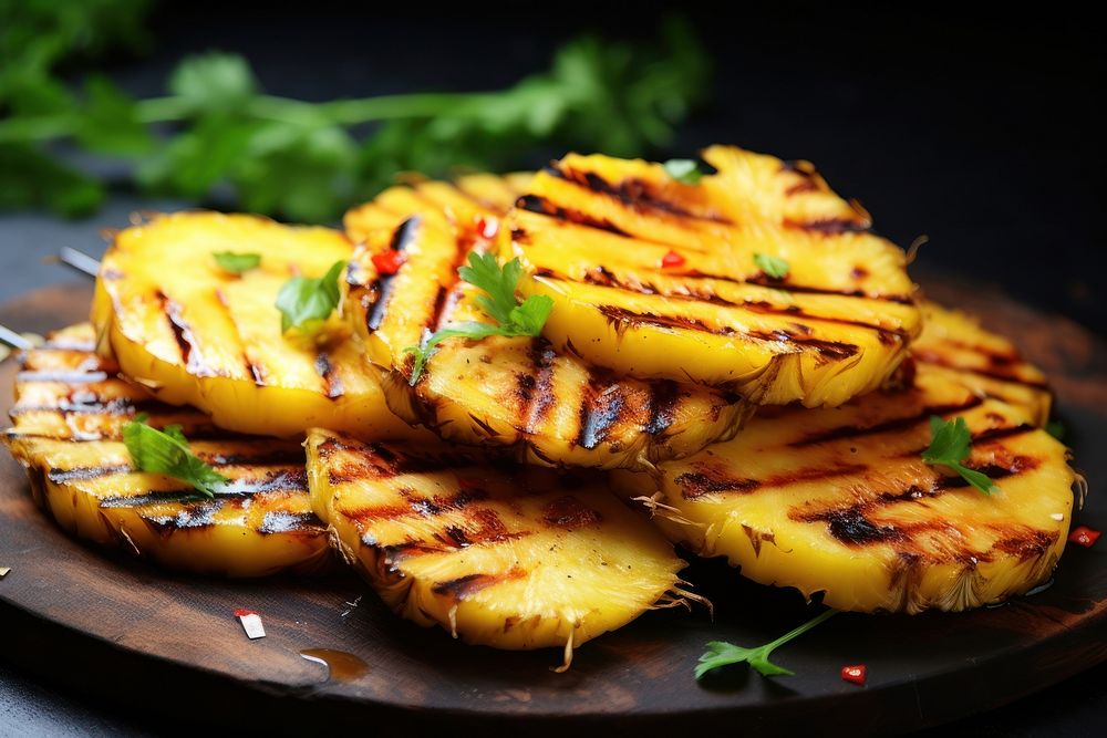 Pineapple grilled plant food.