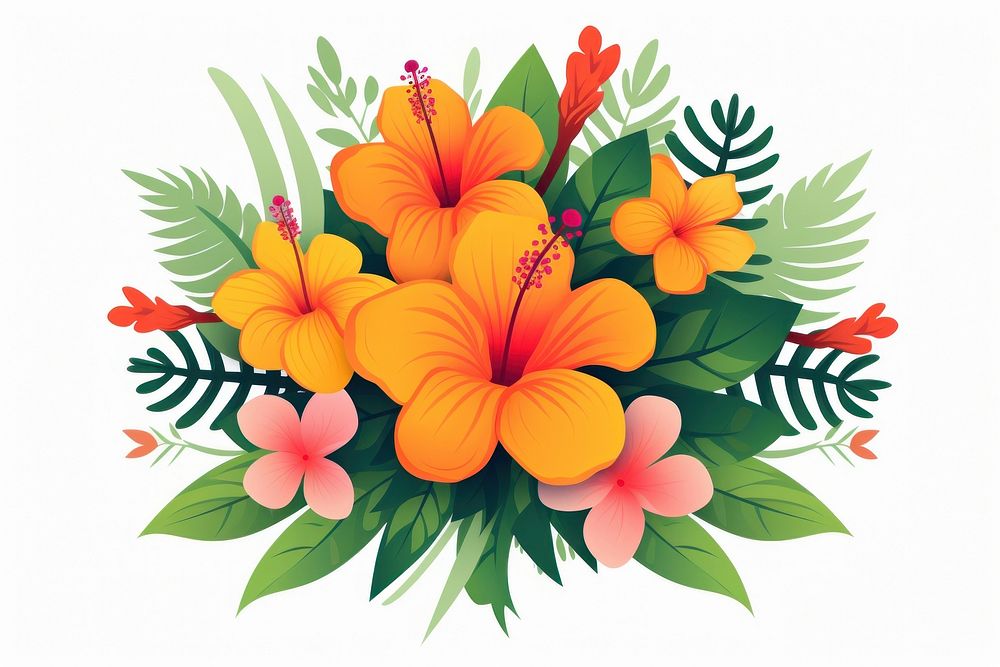 Tropical hawaii flower plant inflorescence frangipani.