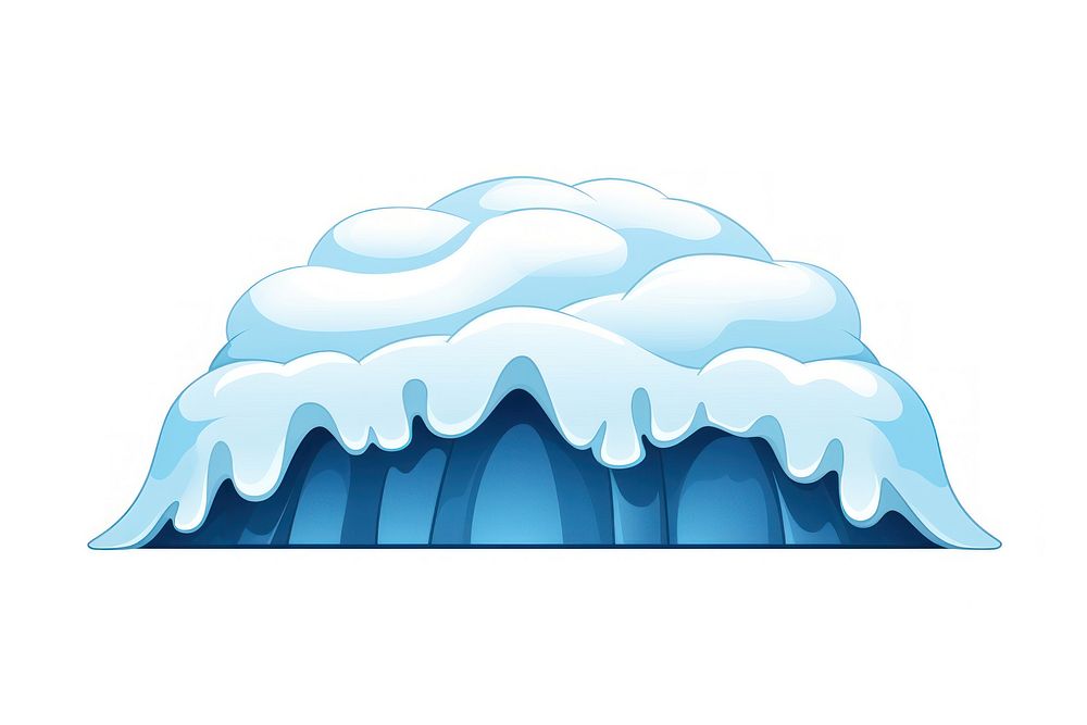 Snow vector cap iceberg cartoon winter.