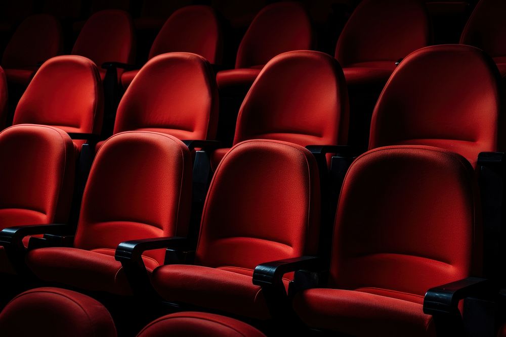 Movie chair theater red.