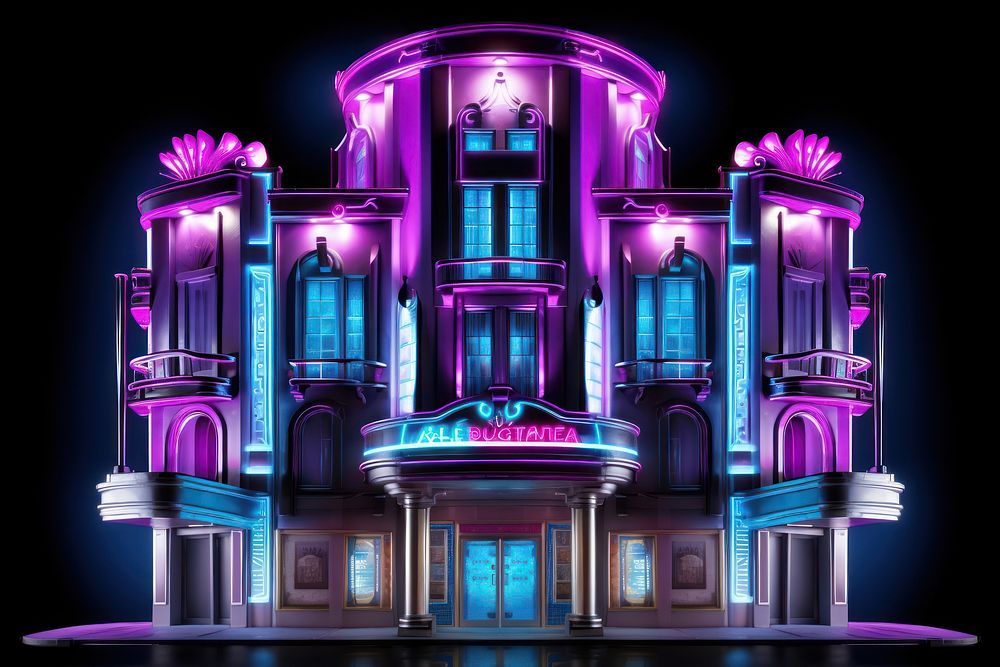 Building architecture purple house.
