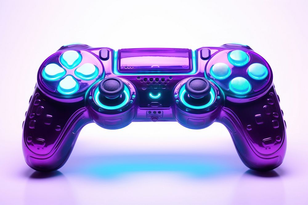 Game controller joystick violet electronics.