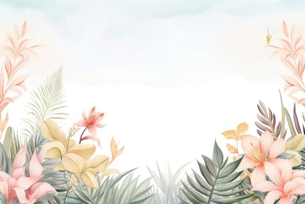 Tropical plants backgrounds outdoors painting.