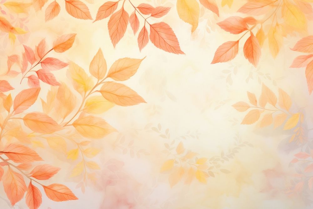 Autumn leaves backgrounds painting pattern.