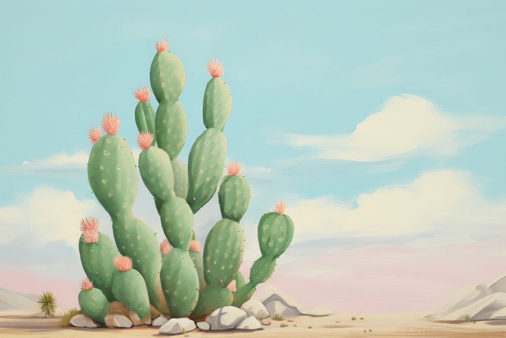 Cactus cactus painting plant.