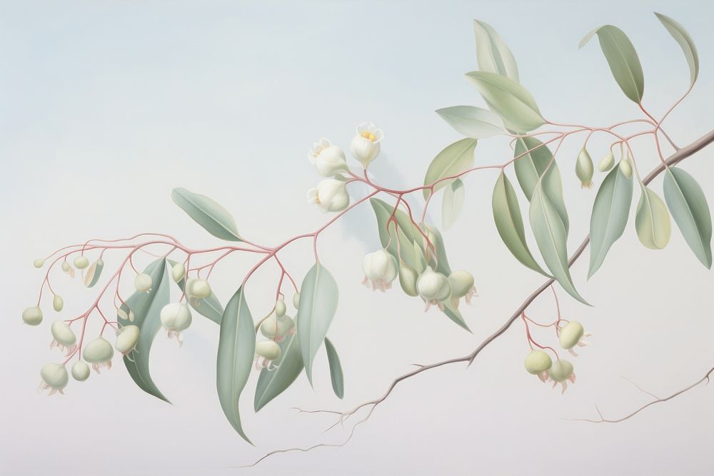 Eucalyptus drawing flower sketch.