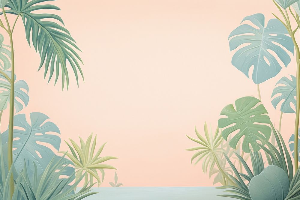 Monstera backgrounds outdoors painting.