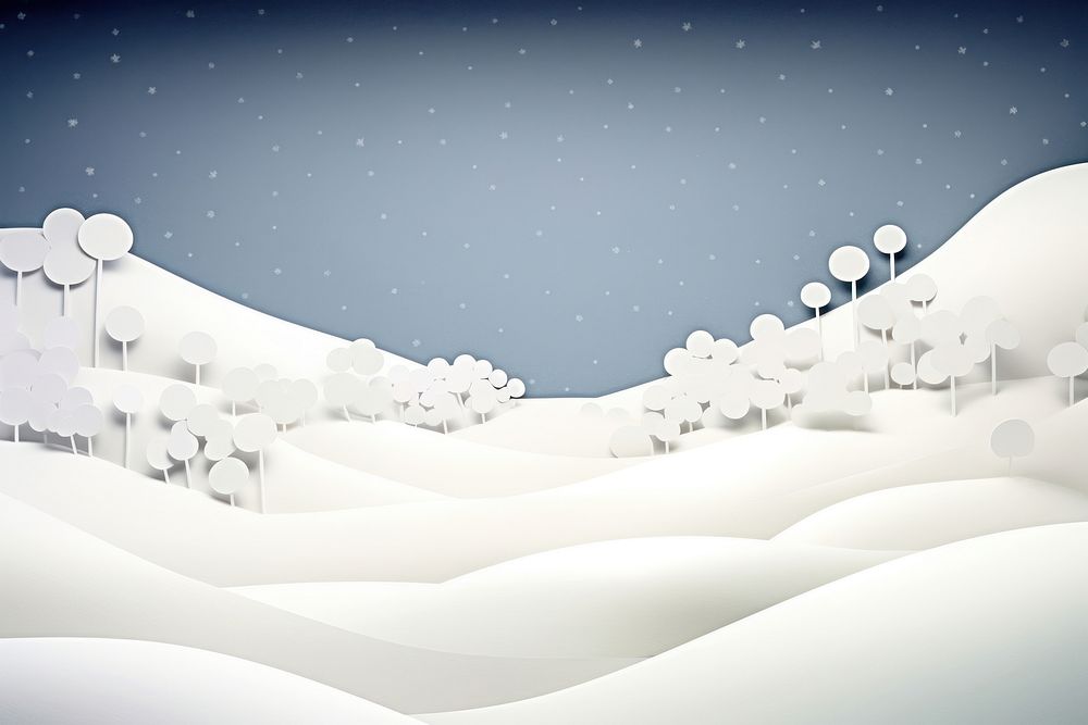 A snow winter landscape with drifts of snow outdoors nature art.
