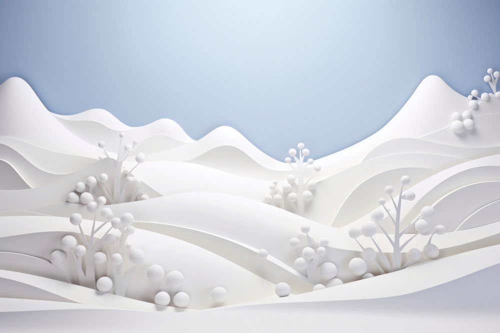 A snow winter landscape with drifts of snow nature white art.