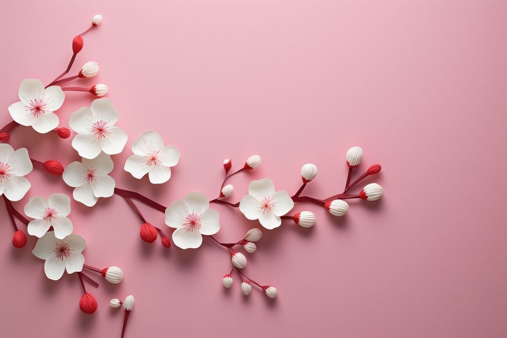 Plum and Cherry Blossoms blossom flower cherry.