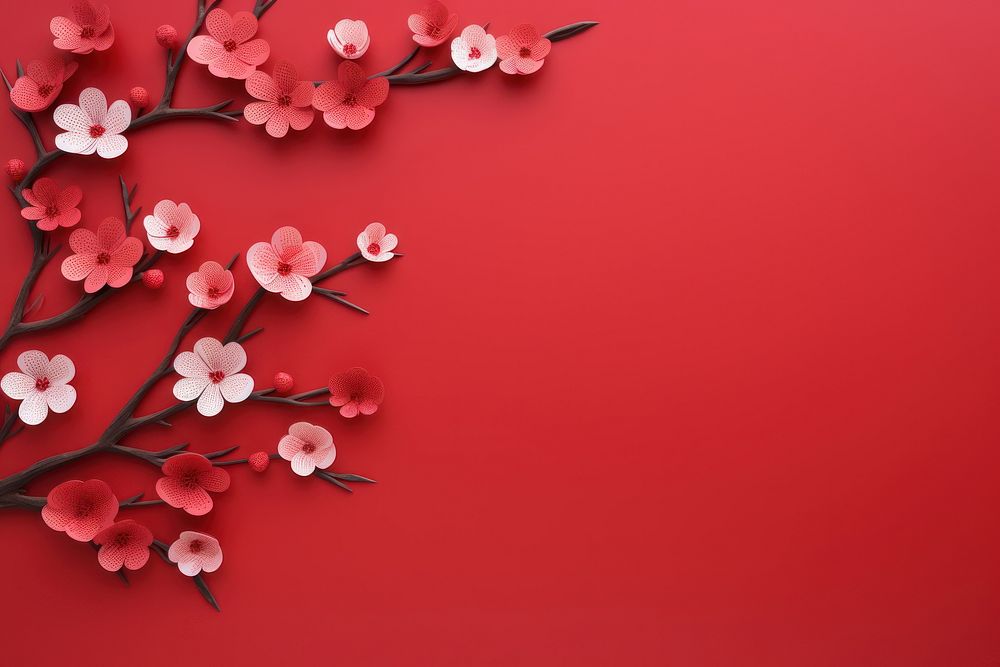 Plum and Cherry Blossoms blossom backgrounds flower.
