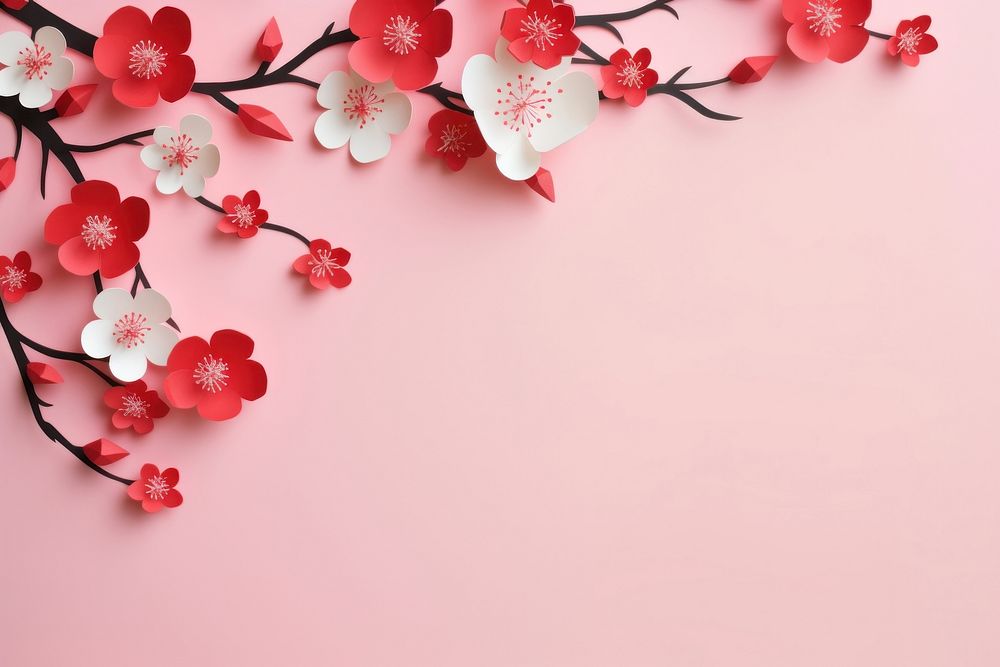 Plum and Cherry Blossoms blossom backgrounds flower.