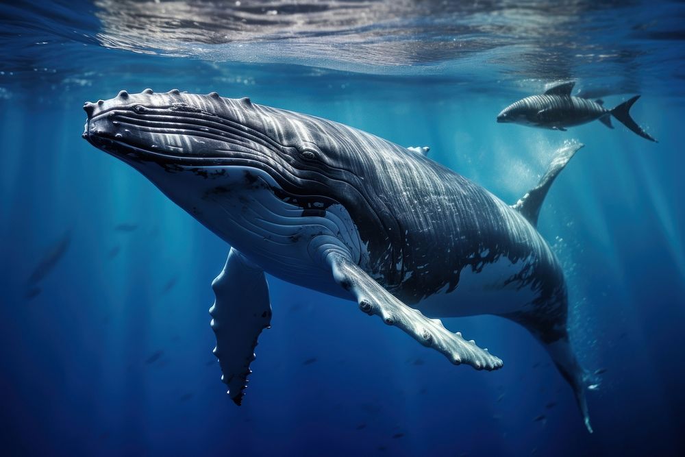 Baby Humpback Whale Calf whale animal mammal.