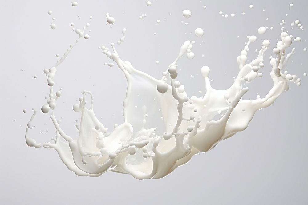 Bubble milk splash falling white simplicity.