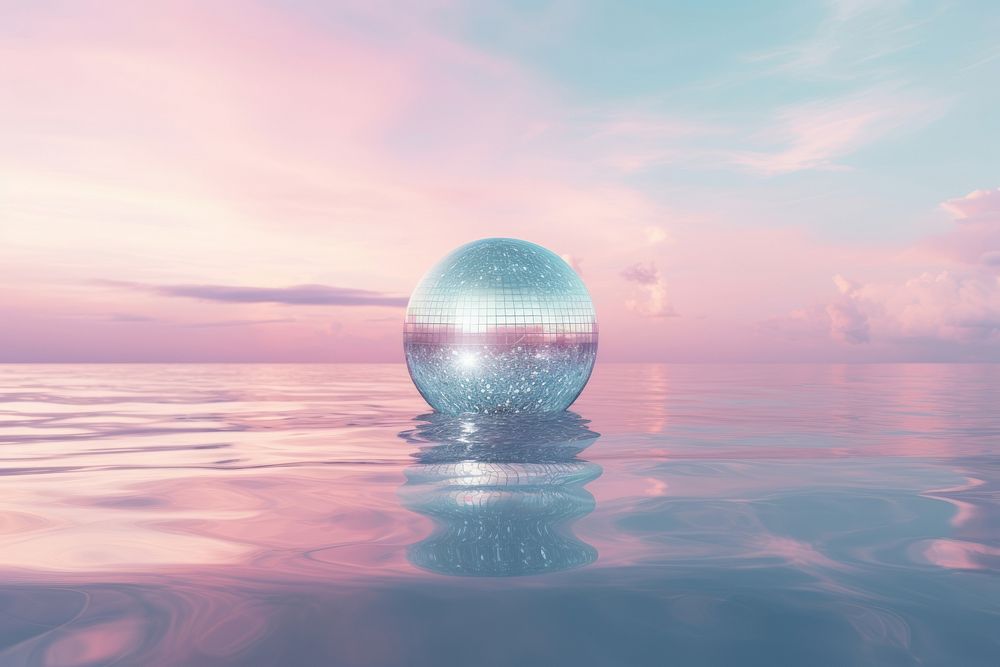 Photography of disco ball outdoors scenery sphere.