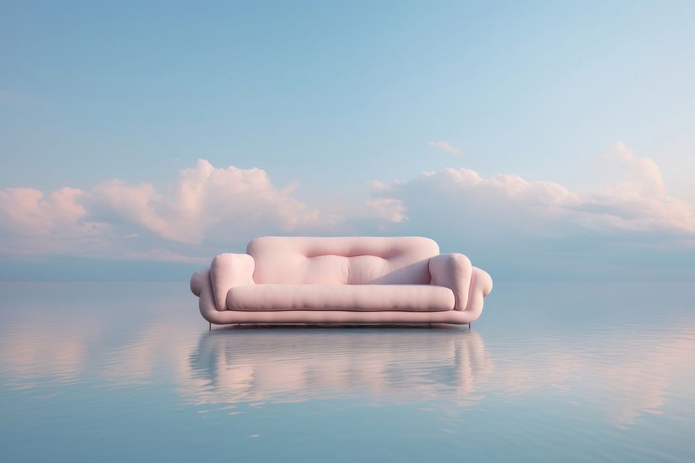 Photography of sofa furniture outdoors horizon.