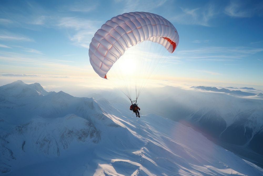 Parachuting paragliding recreation adventure.