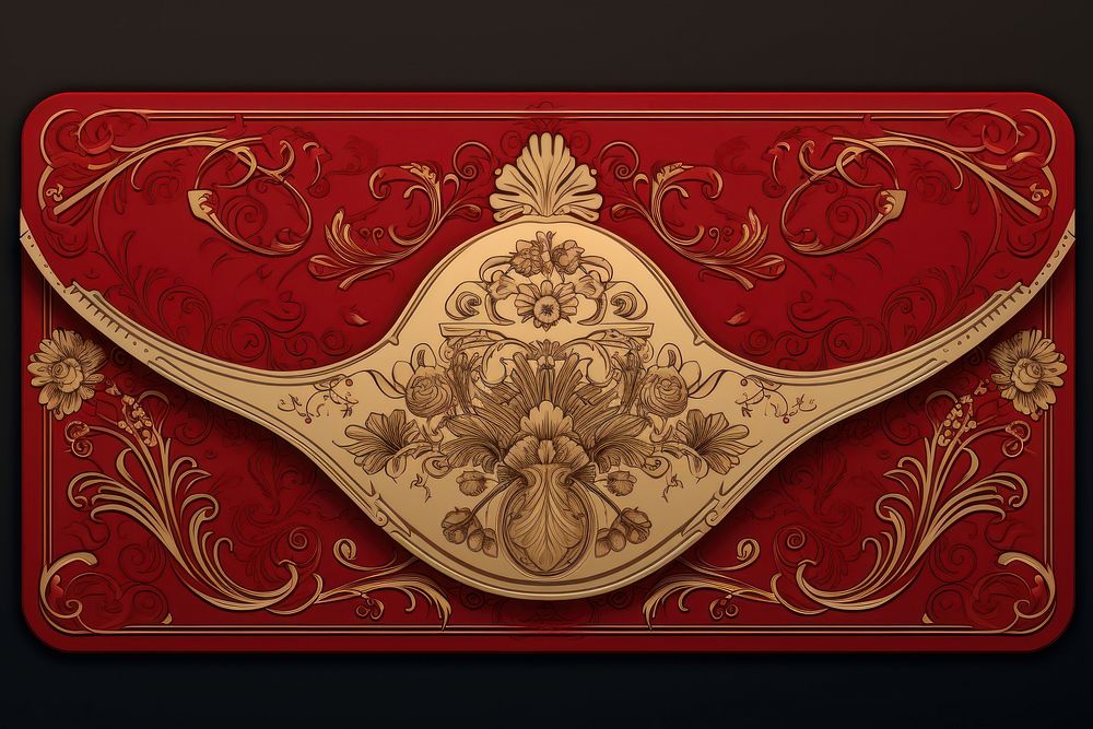 Red envelope pattern ornate red.