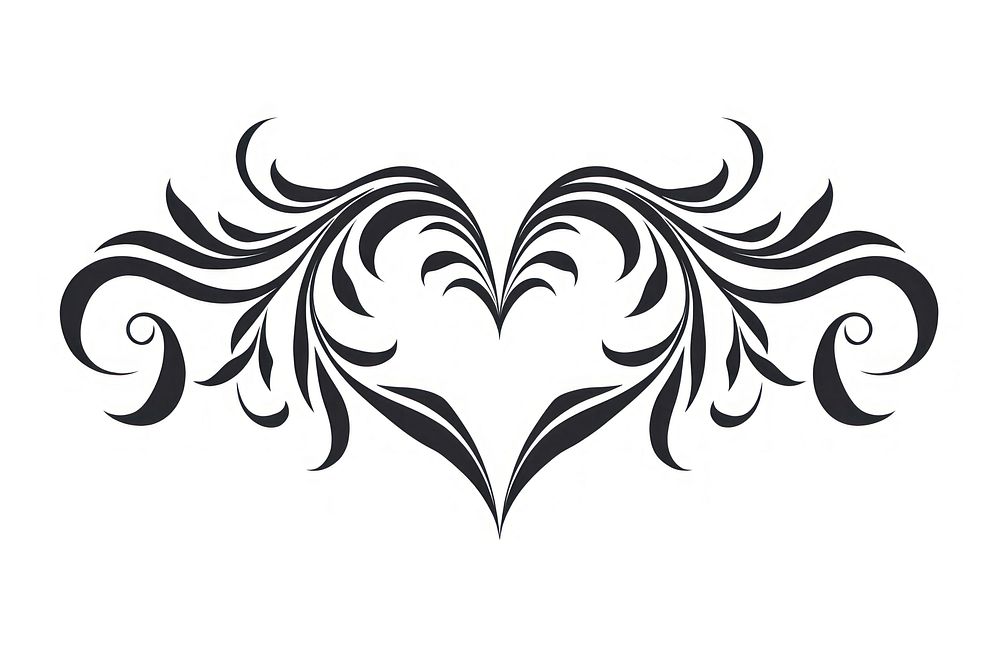 Divider graphic of heart graphics pattern white.