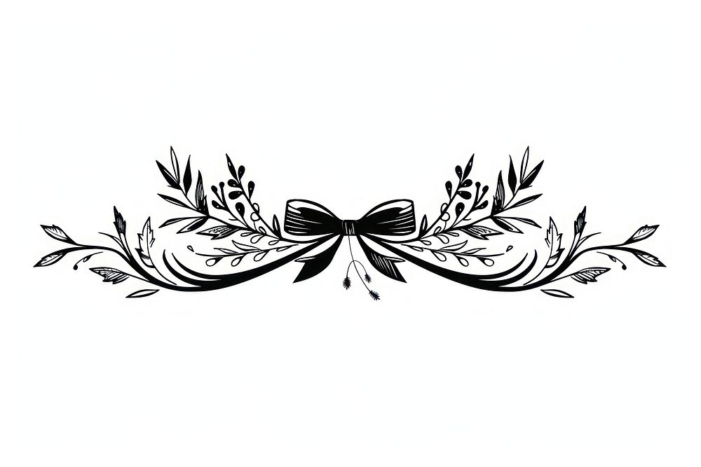 Divider graphic of ribbon graphics pattern white.