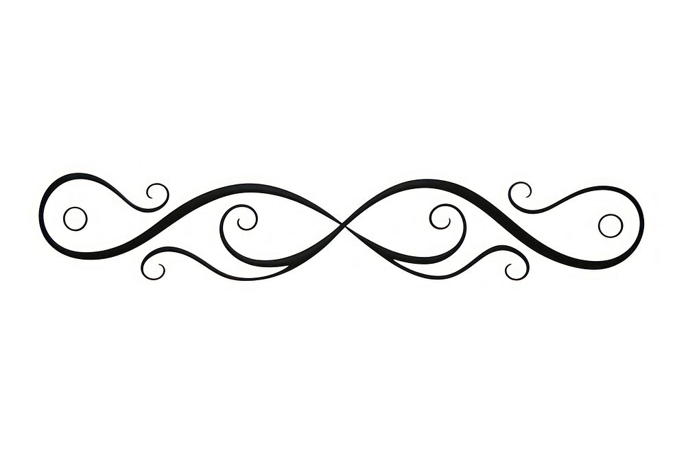 Divider graphic of ribbon graphics pattern line.