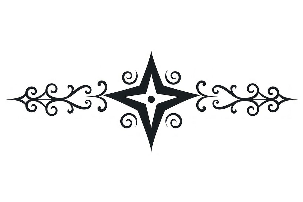 Star symbol black white.