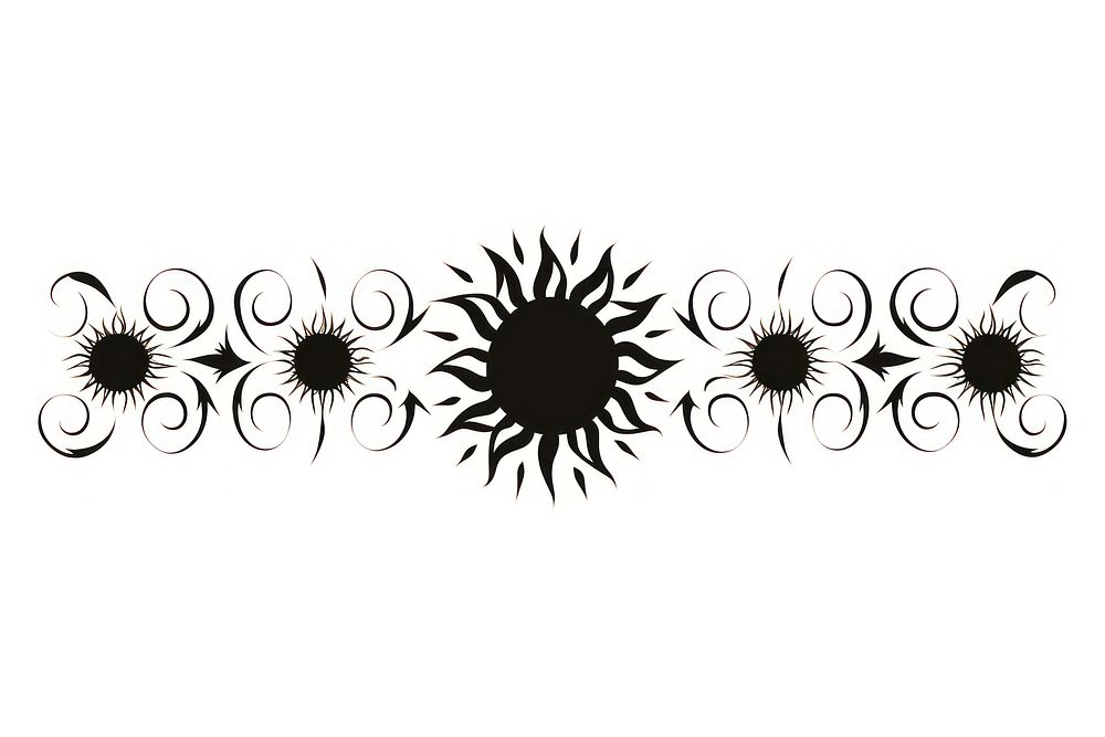 Divider graphic of sun graphics pattern line.