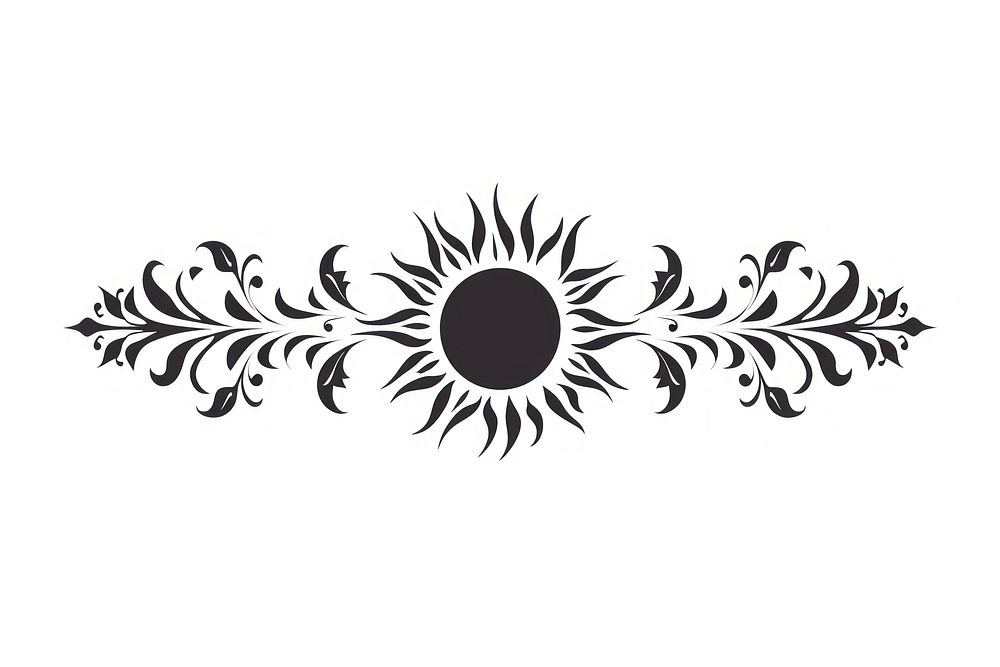 Divider graphic of sun graphics pattern white.