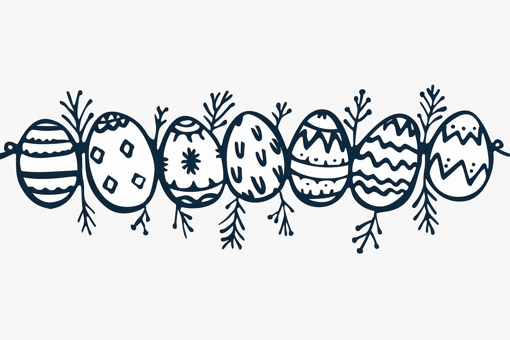 Egg drawing easter doodle.