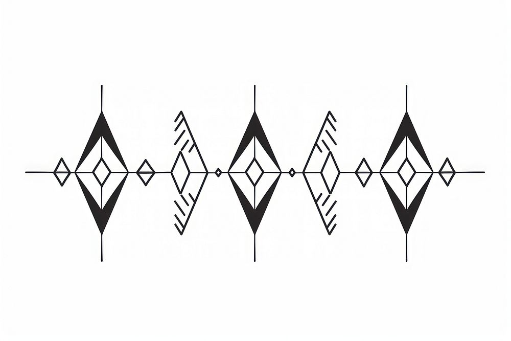 Divider doodle of diamond line creativity triangle.
