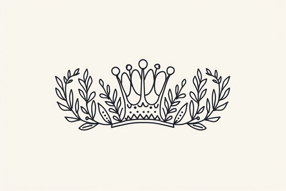 Divider doodle of crown tiara line accessories.