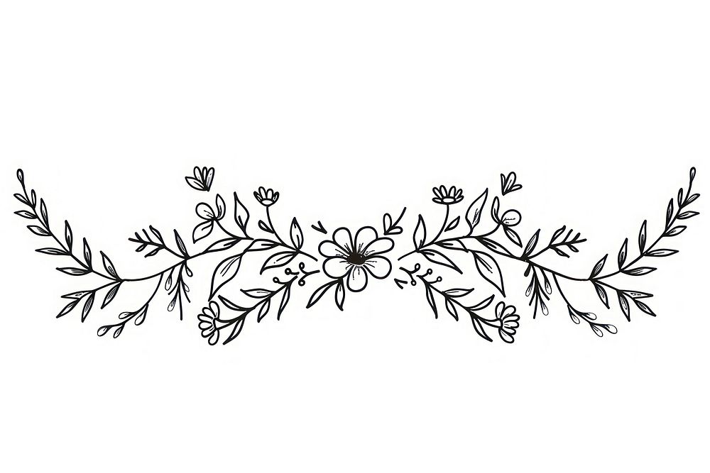 Divider doodle of crown pattern drawing sketch.