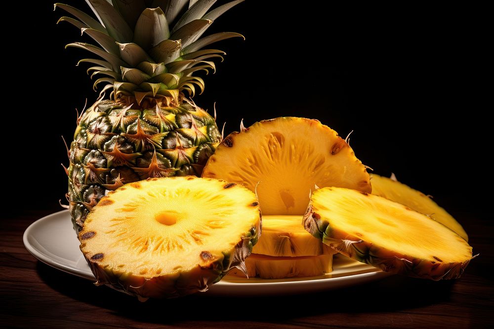 Pineapple fruit slice plant.