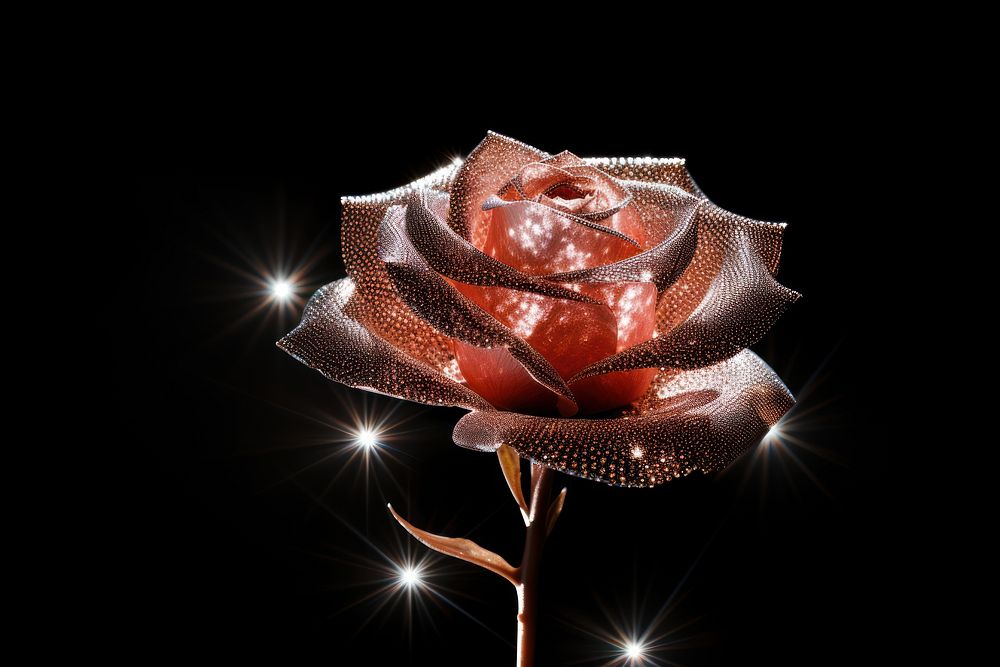 Rose flower light plant.