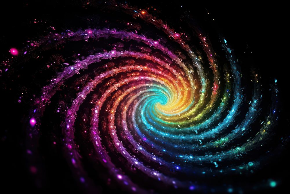 Rainbow spiral galaxy backgrounds astronomy universe.