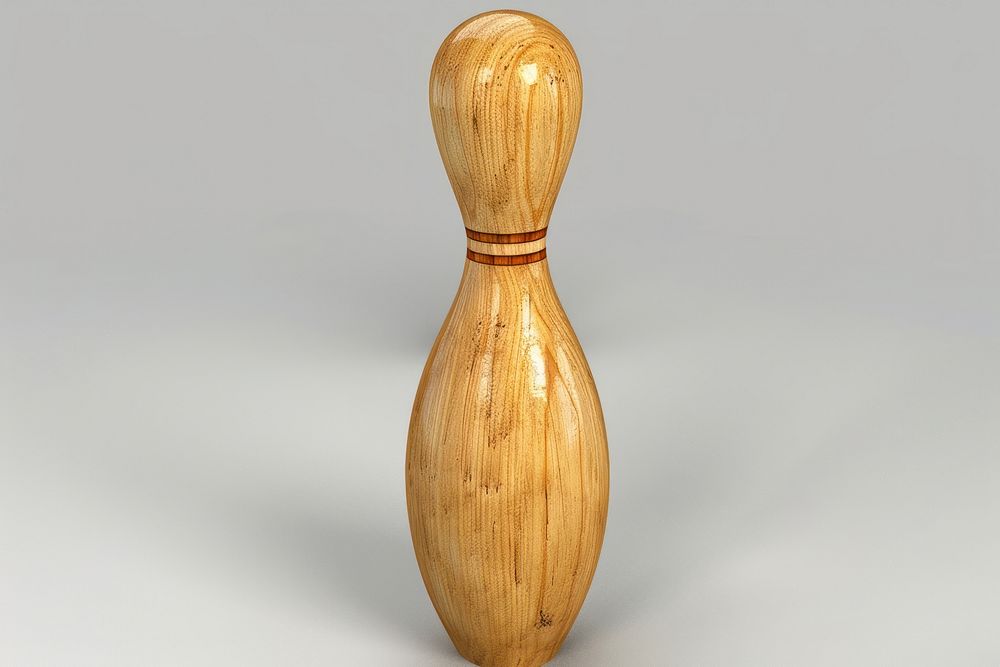 Bowling pin recreation vase wood.