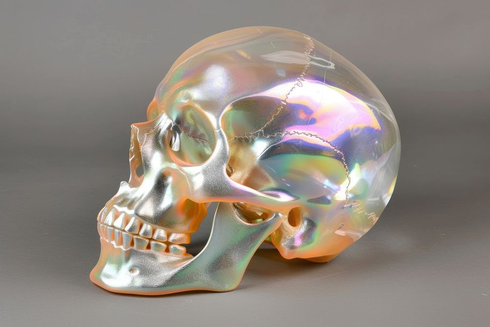 Hologram skull gemstone jewelry accessories.