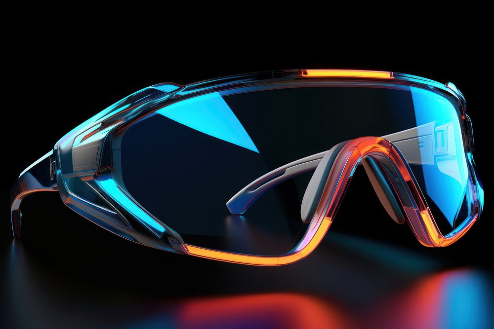 Futuristic sunglasses accessories reflection protection.