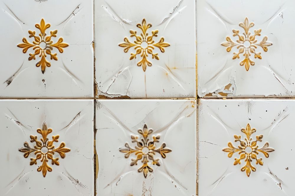 Tiles white gold pattern backgrounds | Free Photo - rawpixel