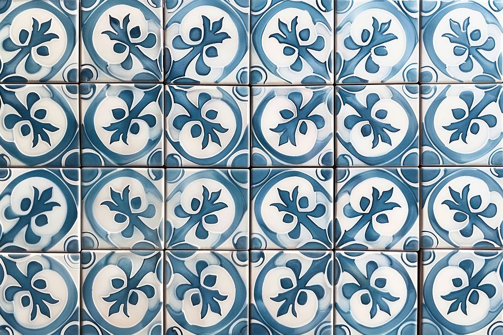 Tiles bany blue floorpattern backgrounds architecture repetition.