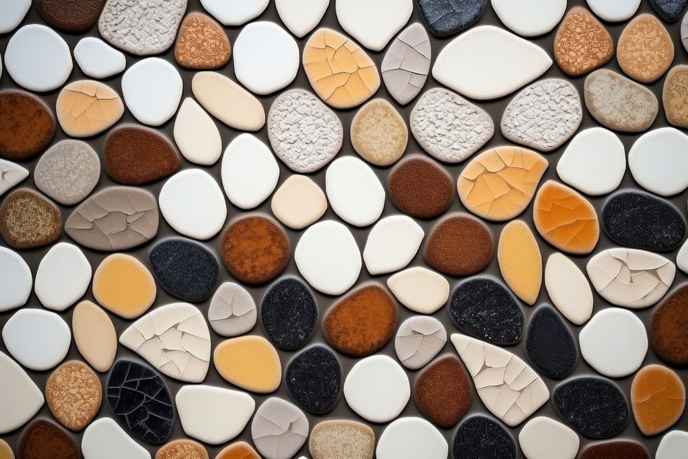 Tiles earth tone pattern backgrounds pebble cobblestone.