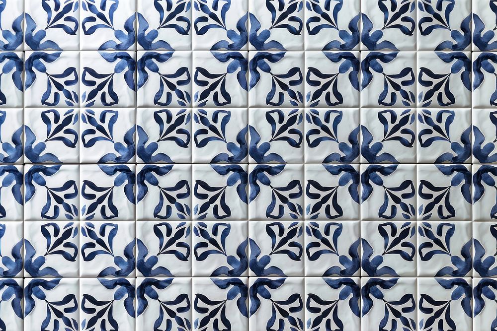 Tiles navy pattern backgrounds white art.