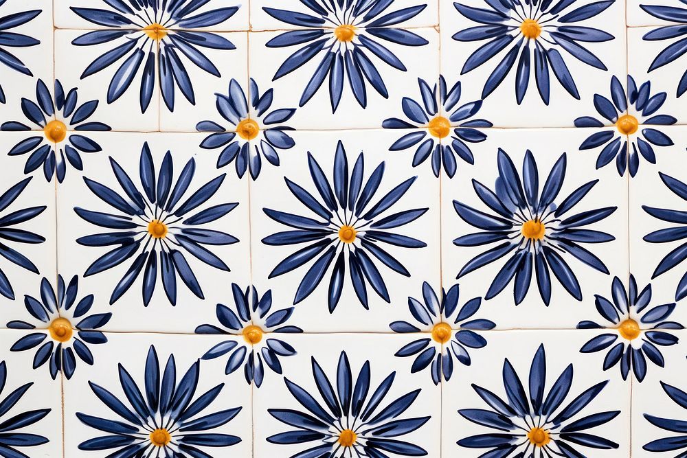 Tiles of flower pattern backgrounds art architecture.