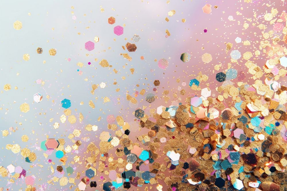 Gold confetti backgrounds outdoors.