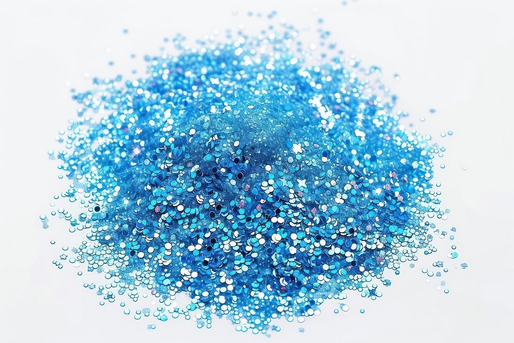 Light blue glitter vibrant color splattered turquoise.